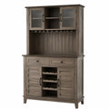 Credenza in legno con ante in vetro temperato marrone