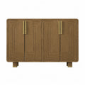 Credenza in legno di rovere con maniglie in ottone, 120x40x85 cm