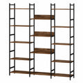 Scaffale libreria industriale in metallo e legno MDF 180x150x30 cm