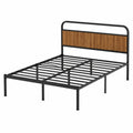 Letto matrimoniale in metallo e legno 200x160 cm