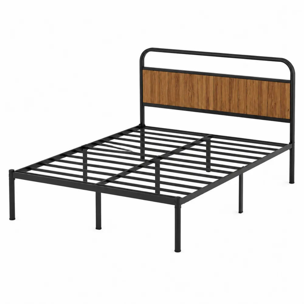 Letto matrimoniale in metallo e legno 200x160 cm