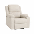 Poltrona Reclinabile in Tessuto Beige 100x90x100 cm