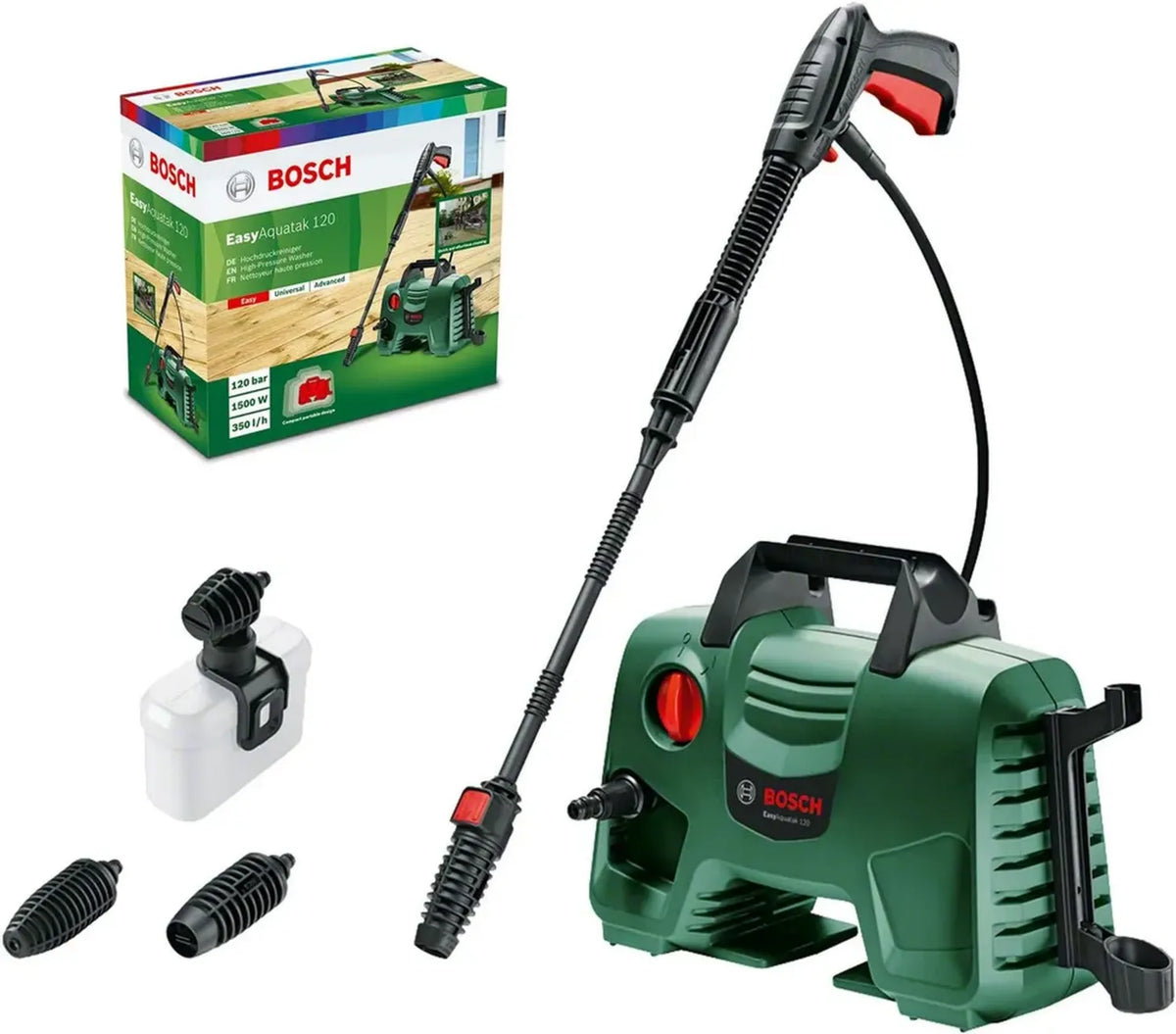 Idropulitrice Bosch 350 L/h con 3 Ugelli e Filtro Trasparente