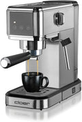 Macchina da Caffè Espresso Cloer 5829 - 20 Bar - Design Compatto - per Espresso, Cappuccino e Latte Macchiato