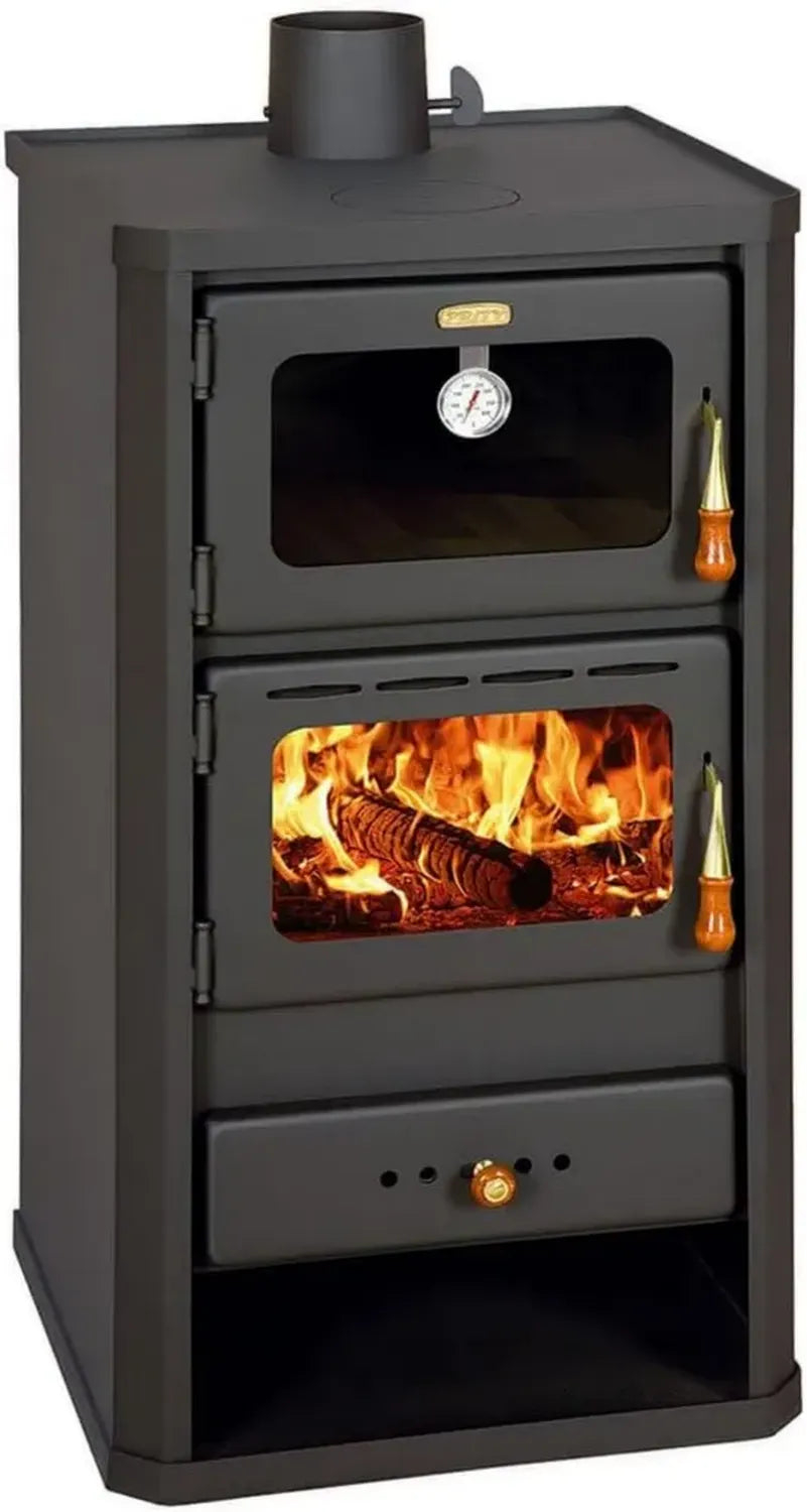 Stufa a Legna Prity FM 12.1 con Forno - Riscaldamento Efficiente per Casa e Appartamento