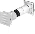 Ventilatore a Recupero di Calore per Bagno - Montaggio a Parete - 405 mm - Bianco/Nero