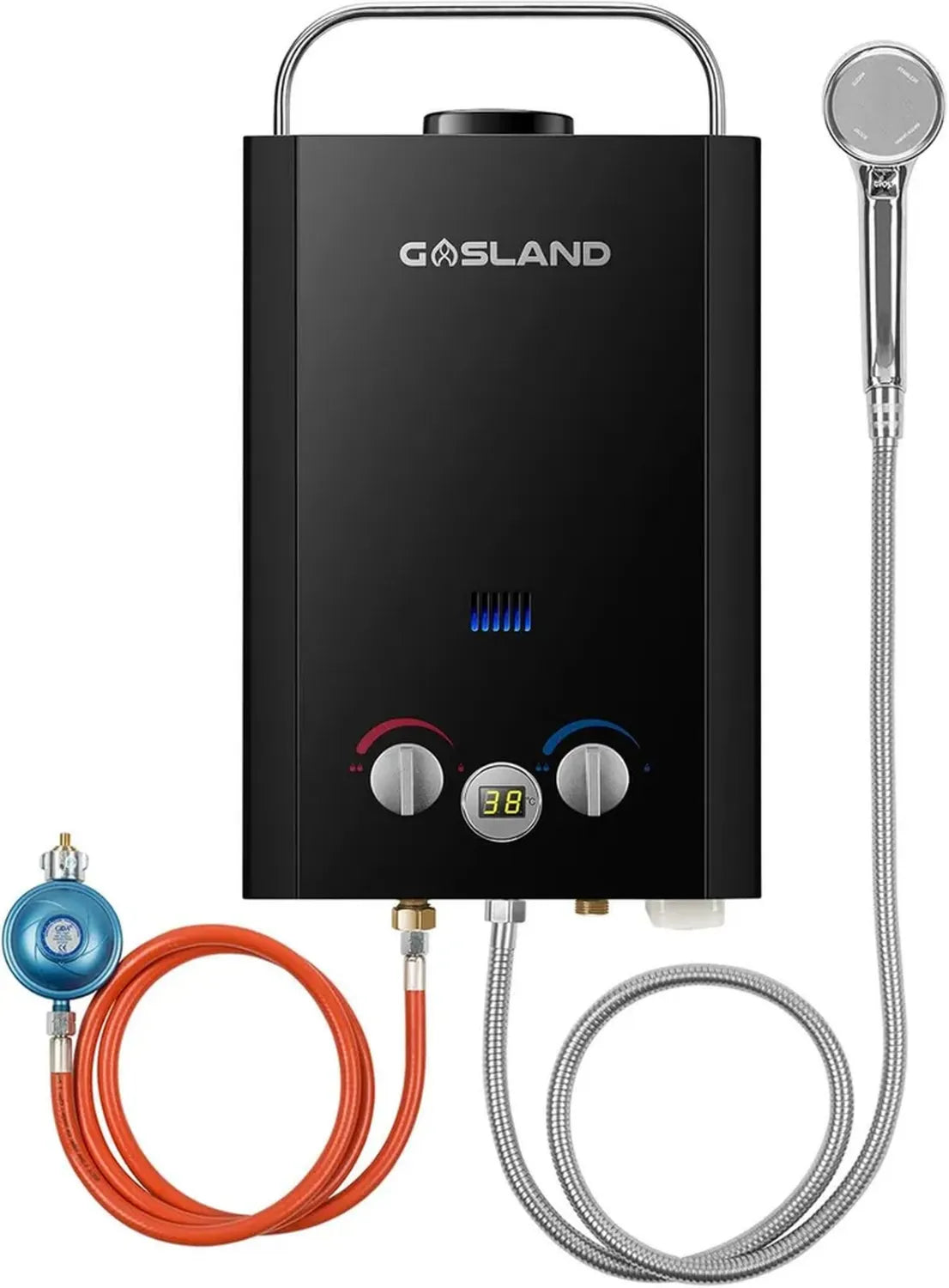 Scaldabagno Portatile a Gas 6L - Doccia Istantanea Senza Serbatoio per Camper e Viaggi
