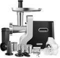 Trituratrice Elettrica Multifunzionale 2800W, 5 in 1 con 3 Lame in Acciaio Inox, Adatta per Carne, Salsiccia, Kebbe e Verdure, Nero