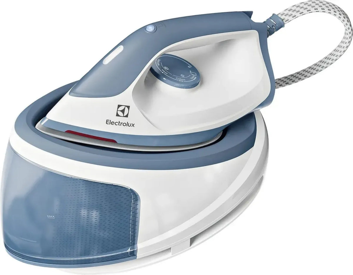 Caldaia a Vapore Electrolux con Piastra Resistente ai Graffi, 200g Colpo Vapore, 2400W, Blu Denim