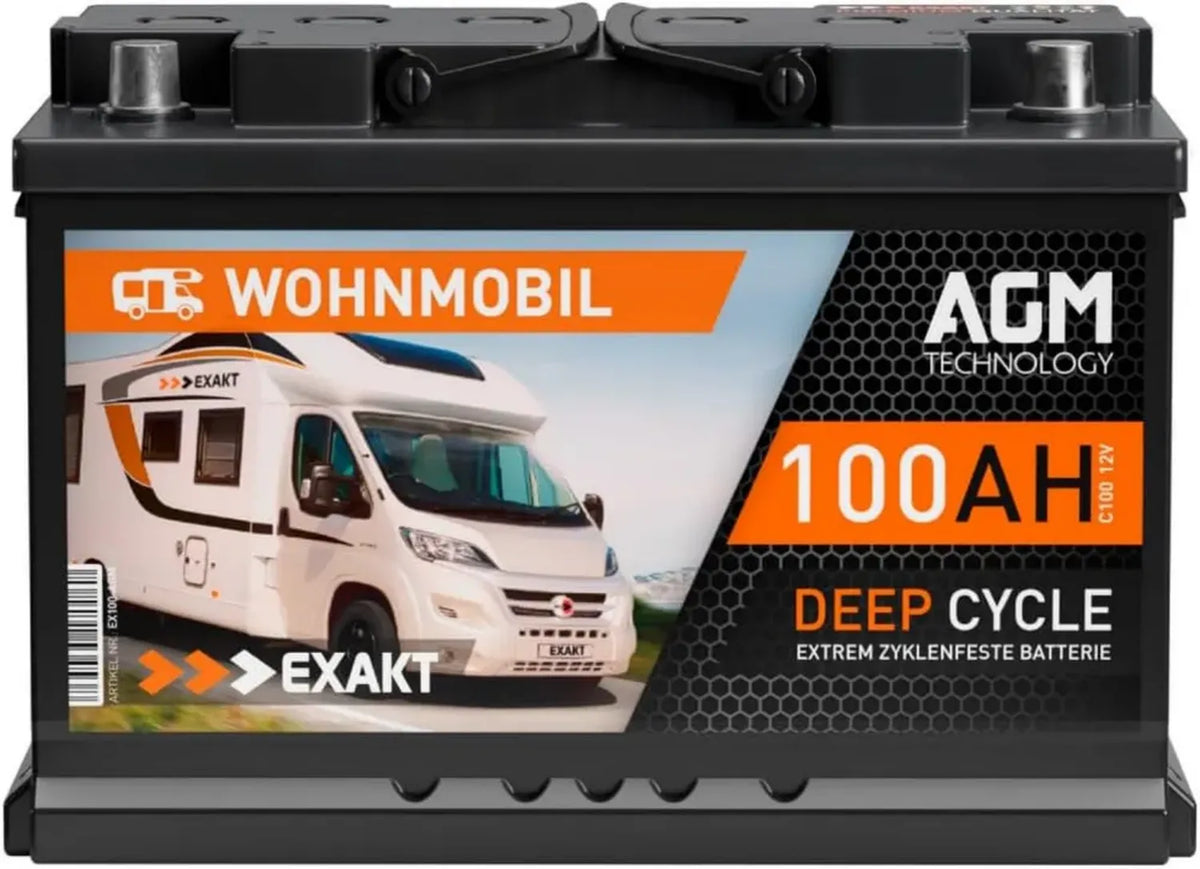 Batteria AGM 100Ah 12V per Camper e Sistemi Solari
