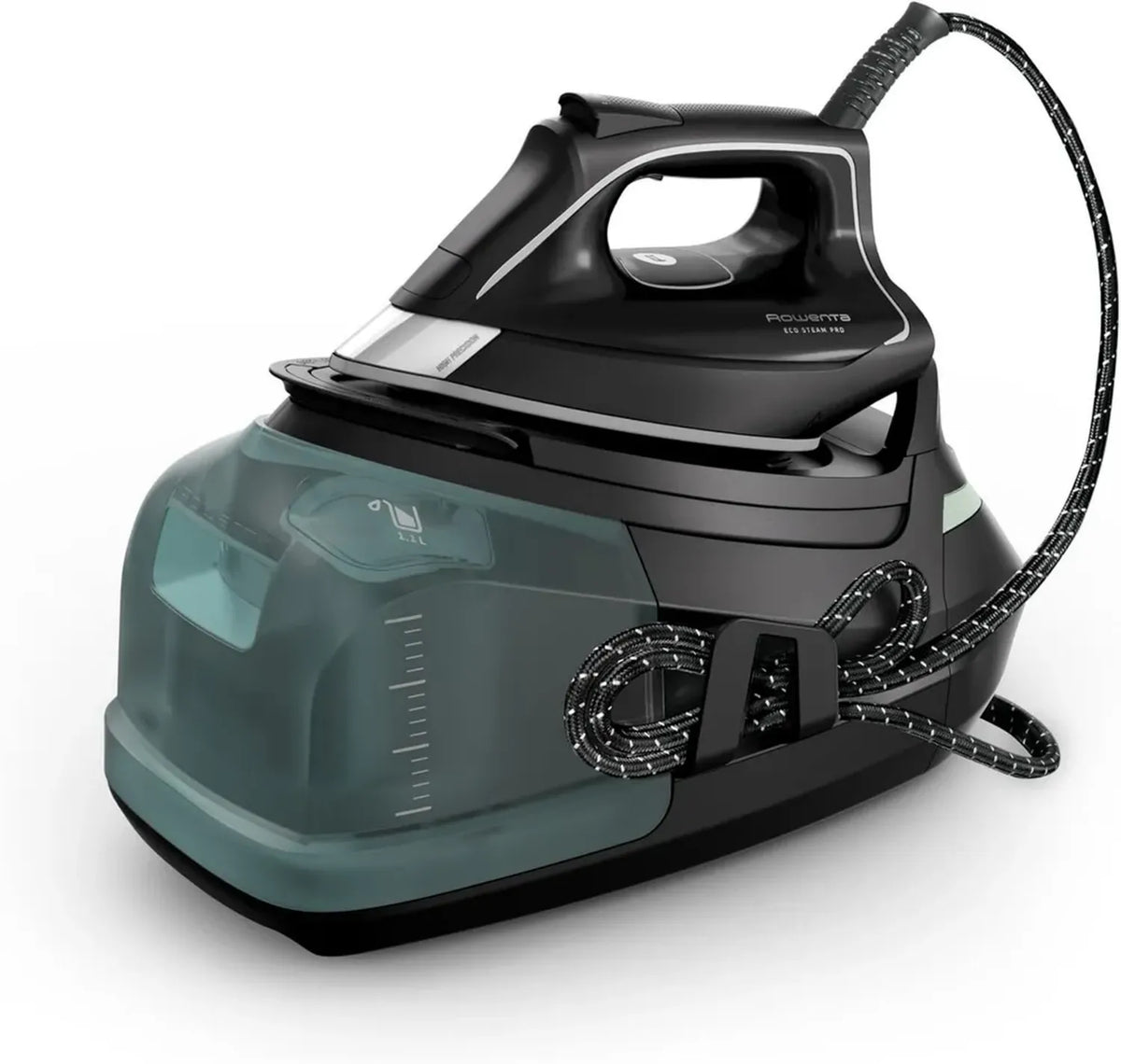 Rowenta Ferro da Stiro a Vapore con Caldaia, 7.6 Bar, 2800W, 1.3L, Colpo Vapore 460g/min, Microsteam 3De, Anti-Calcare