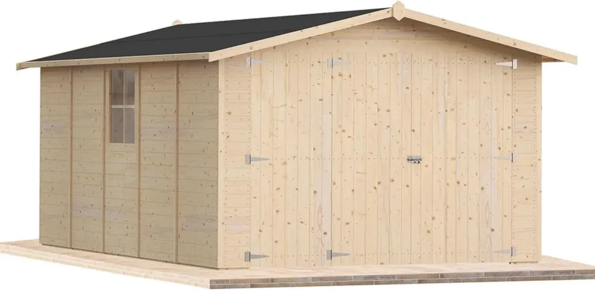 Casetta in legno per giardino 15 m², 20 mm, modello ROMA, finestre apribili