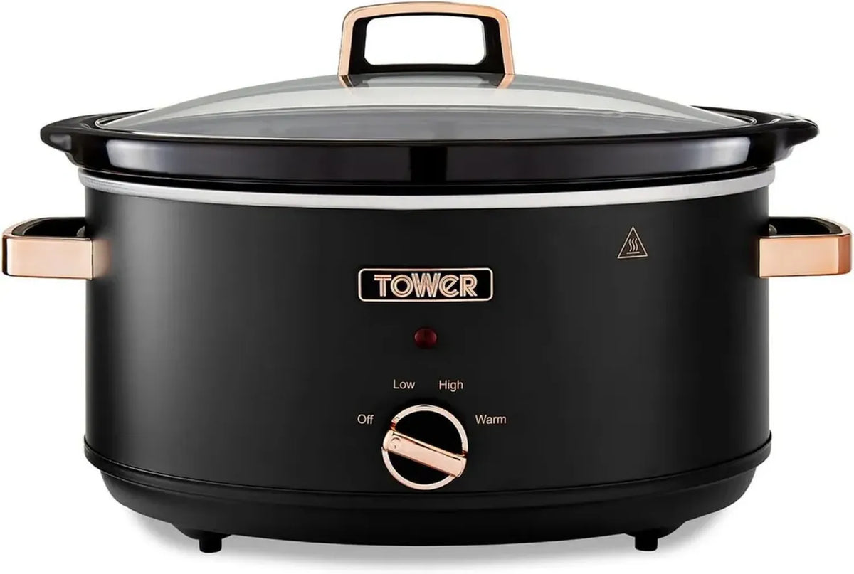 Cavaletto Slow Cooker 6,5L, Nero/Rosa, 3 Livelli Calore