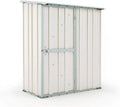 Casetta da Giardino in Acciaio Zincato 1.55 x 1.00 x 1.92 m - 50 kg (Bianco)