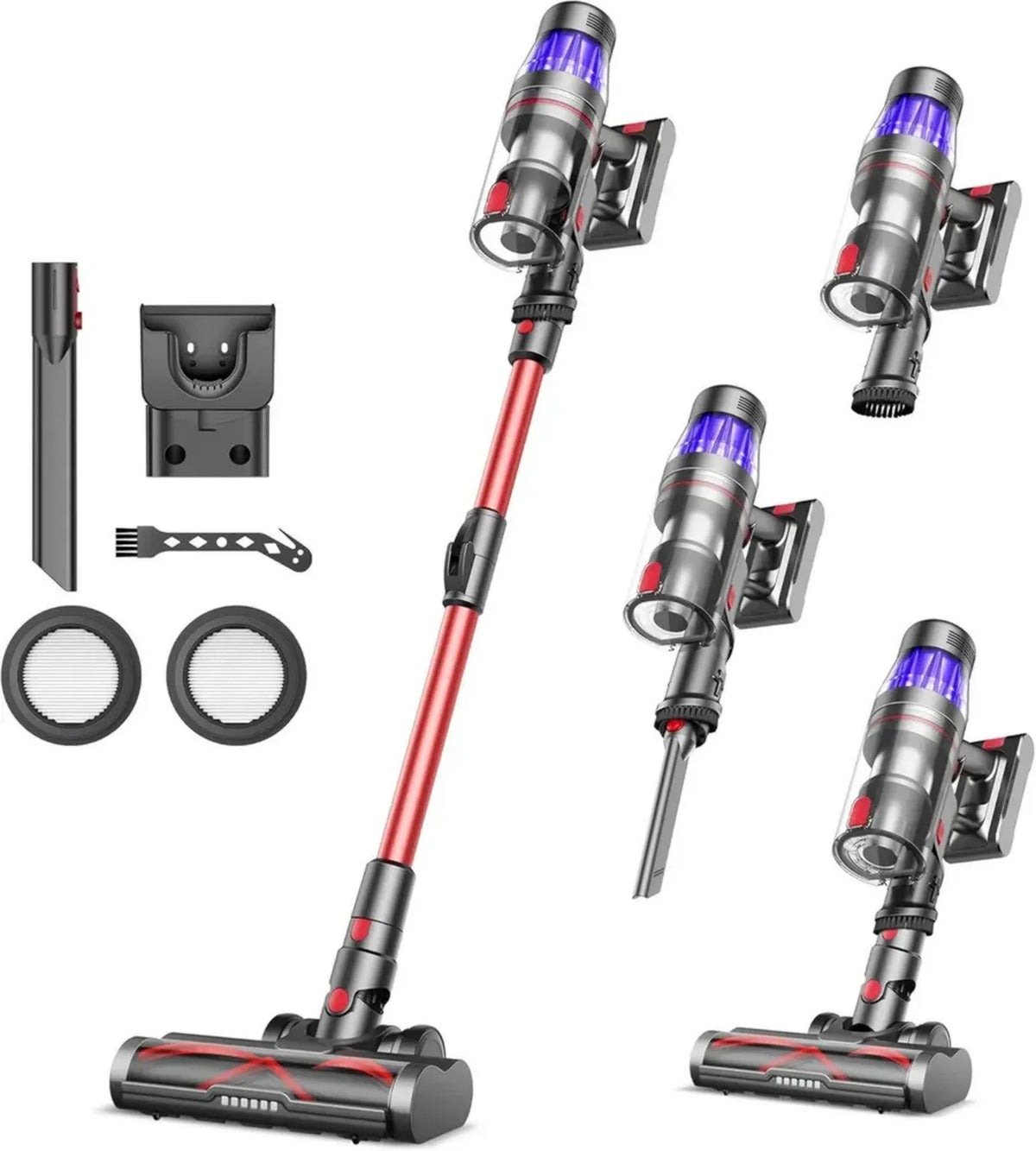 Aspirapolvere Senza Fili Ultenic U16 Flex, 550W Potente con Tubo Flessibile, 60 Minuti Autonomia, Display Touchscreen, per Pavimenti e Tappeti