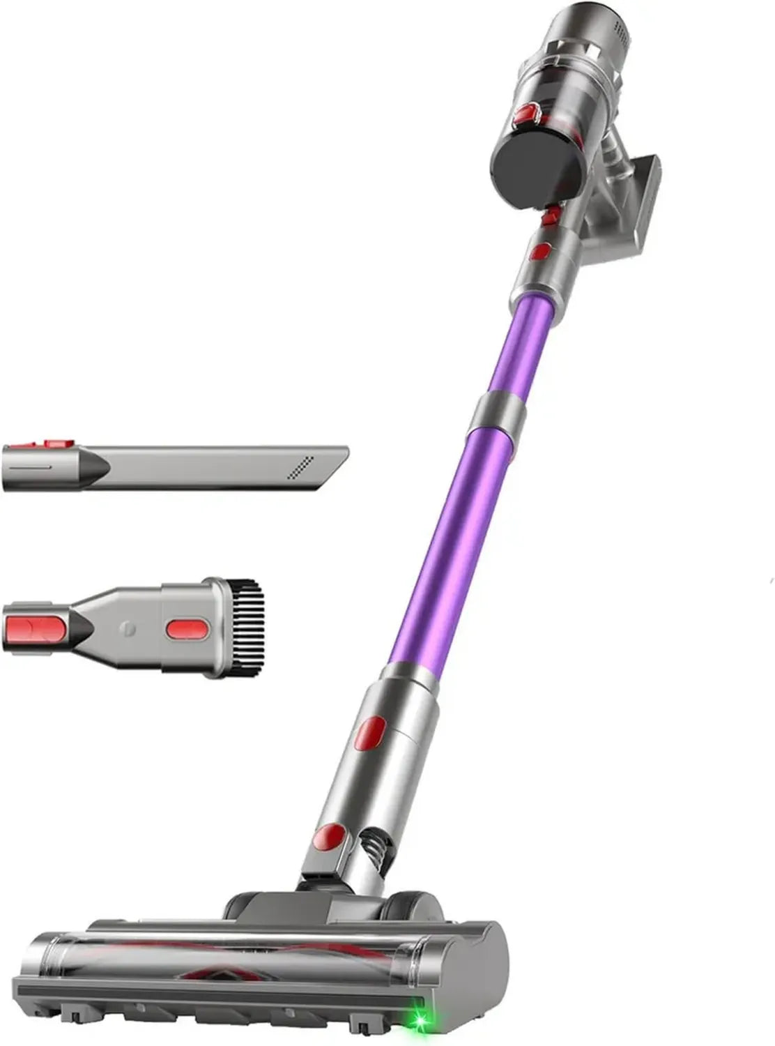 Scopa Elettrica Hearten Potente Senza Fili con Schermo LED e Filtro HEPA, Spazzola Anti-Groviglio per Pavimenti e Tappeti