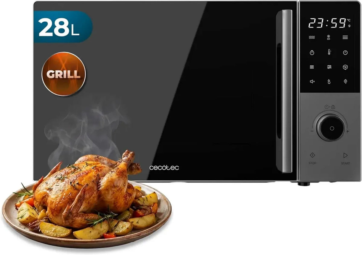 Microonde 28L con Grill e Convezione, 8 Programmi, Cecotec