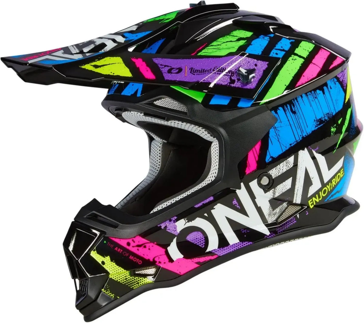 Casco Motocross O'NEAL 2SRS GLITCH V.23 | Calotta ABS ECE 22.06 | Ventilazione Ottimale | Taglia S
