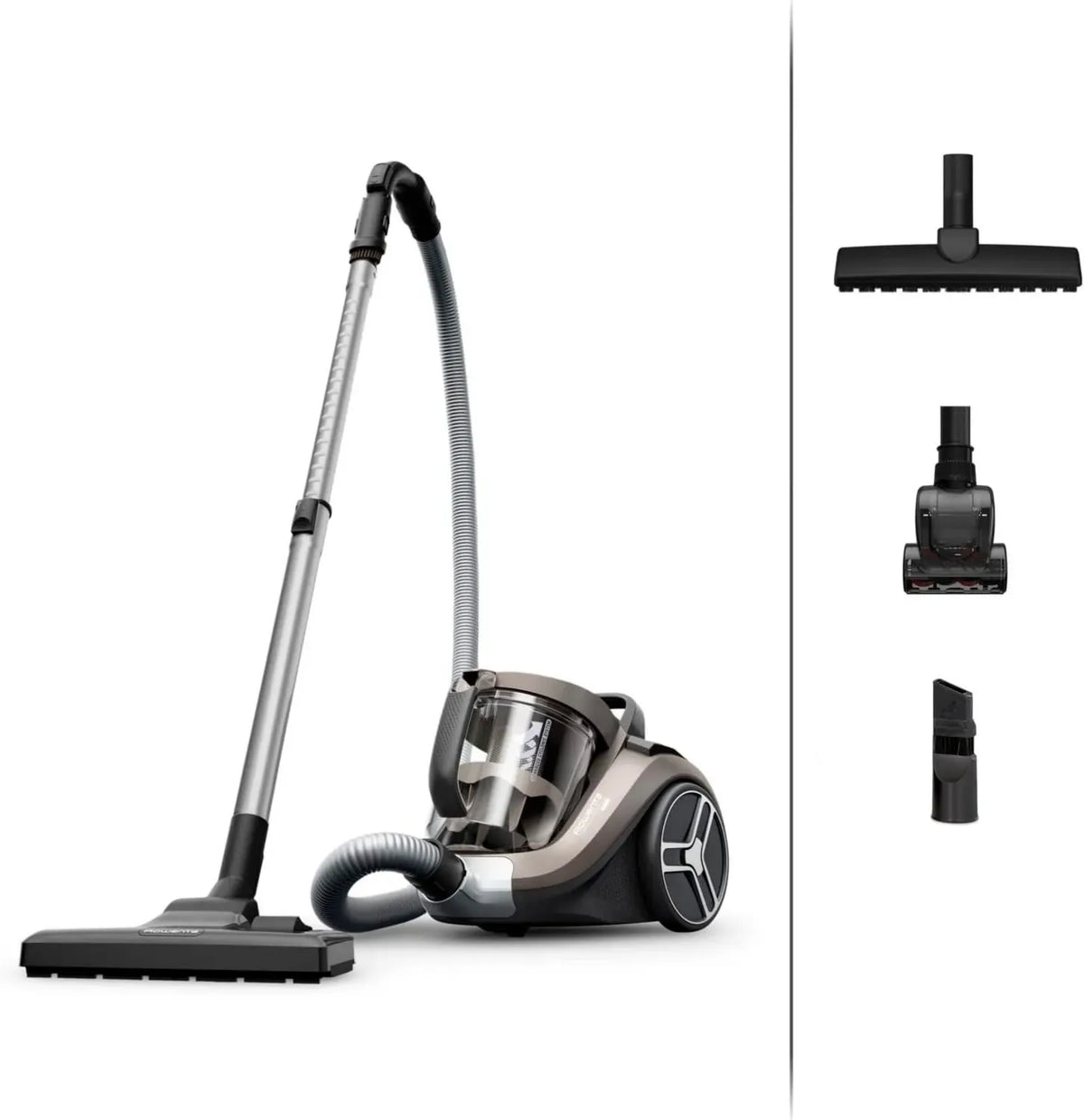 Rowenta Aspirapolvere Senza Sacco XXL, 2.5L, 900W, Design Compatto, Filtraggio a 3 Livelli, Facile Pulizia, 2 Accessori Inclusi