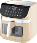Friggitrice ad Aria Tognana Iridea 9L con Doppia Resistenza e Display Digitale, Timer Regolabile 80-200°C, Finestra di Controllo, 2200W, Colore Champagne
