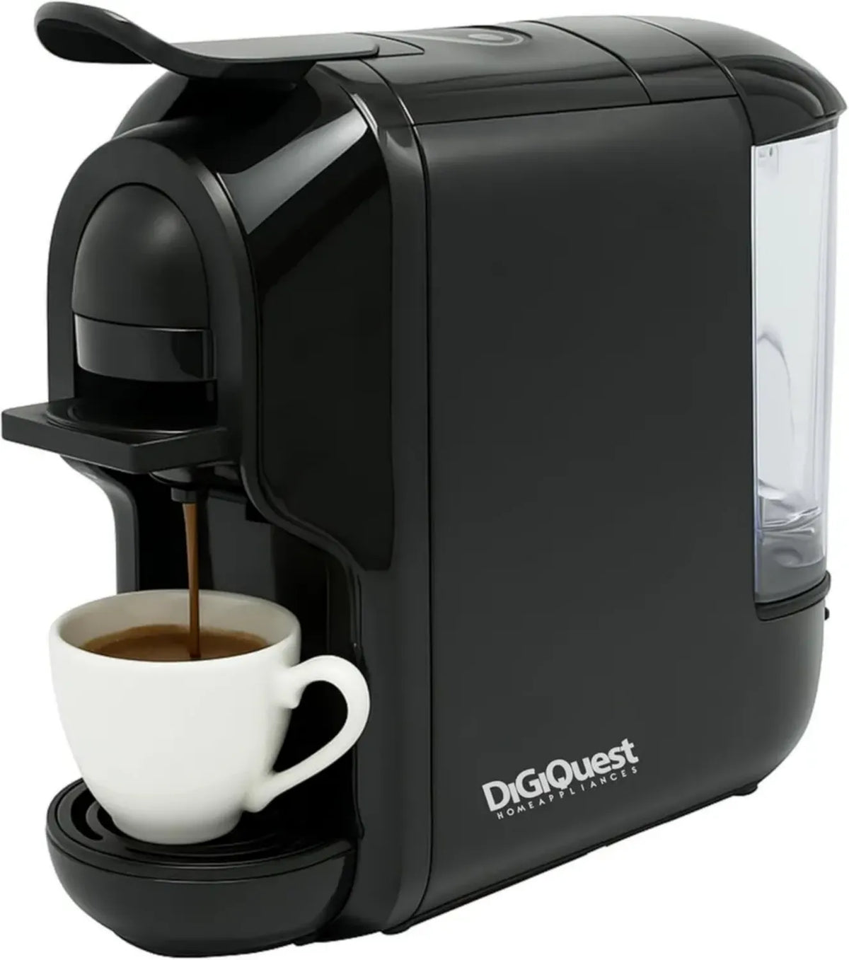 Digiquest Macchina Caffè Multifunzionale 3 in 1, Compatibile con Cialde e Capsule Lavazza, 1450W, 0.6L, 19 Bar