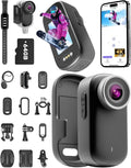 Videocamera Sportiva 4K con Scheda 64 GB, Impermeabile 30m, 180 Minuti di Autonomia, Grandangolare 150° e Schermo 1,47'