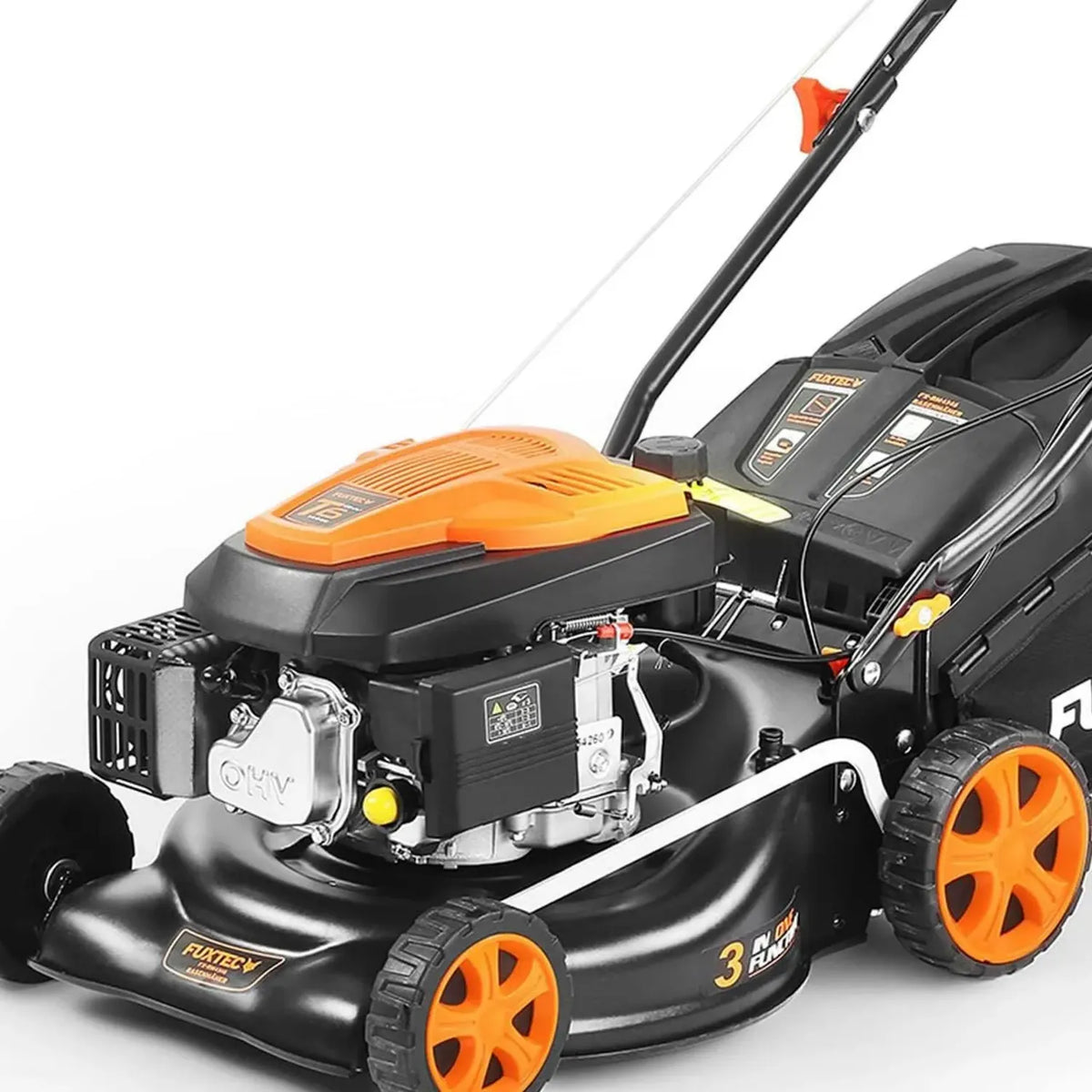 Rasaerba Semovente FUXTEC FX-RM4346 3 in 1 con Motore a Benzina, Mulching e Facile Pulizia, 43 cm, 40L