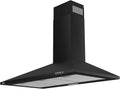 CIARRA Cappa Aspirante 90cm Classe A, LED, 370m³/h, Modalità Ricircolo o Evacuazione, Camino Estensibile, Nero