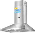 Cappa Aspirante da Parete Comfee' 60cm, Acciaio Inox, LED, Ricircolo e Canalizzazione