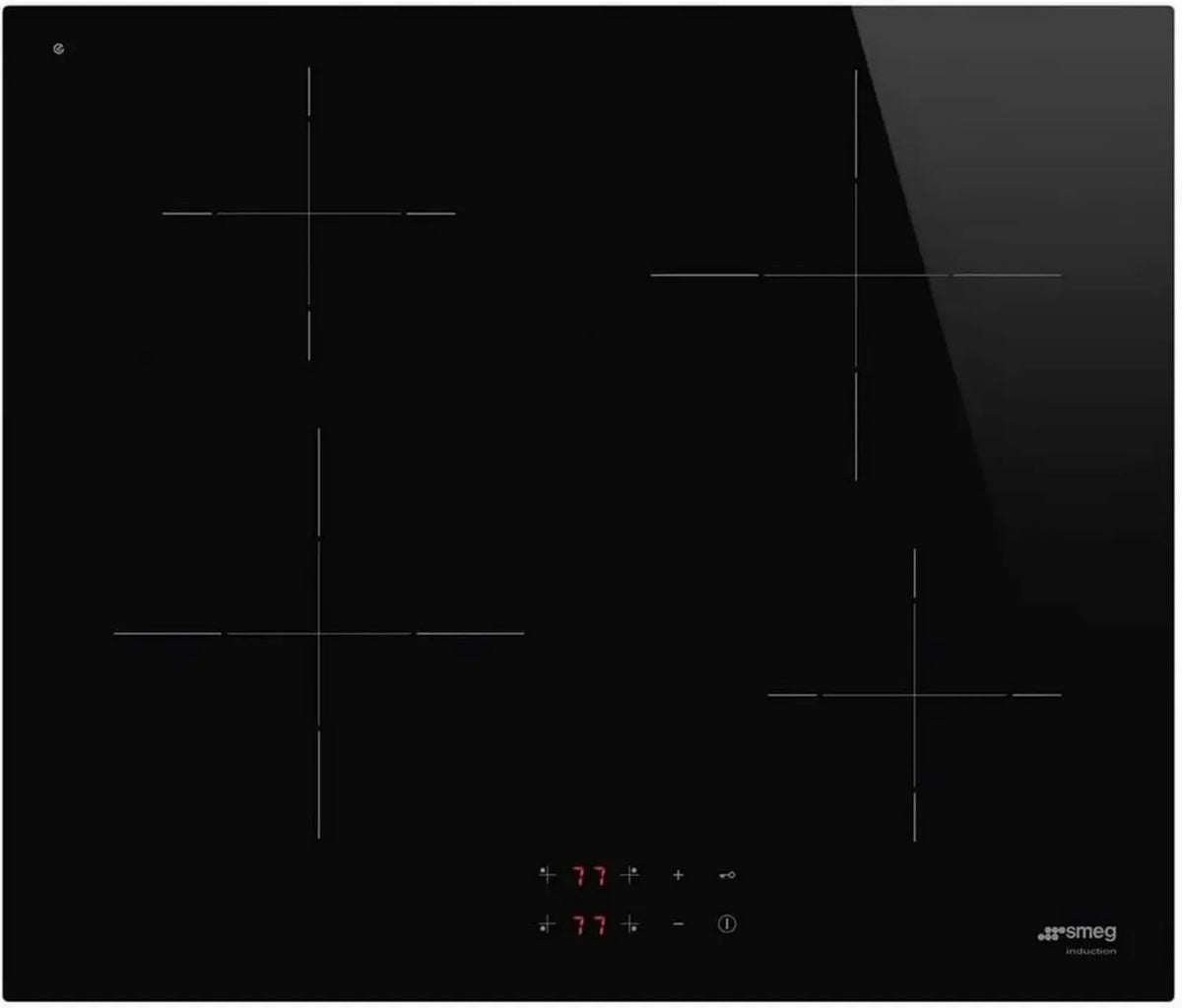 SMEG Piano Cottura a Induzione SI2641D, Vetro Nero, Design Elegante