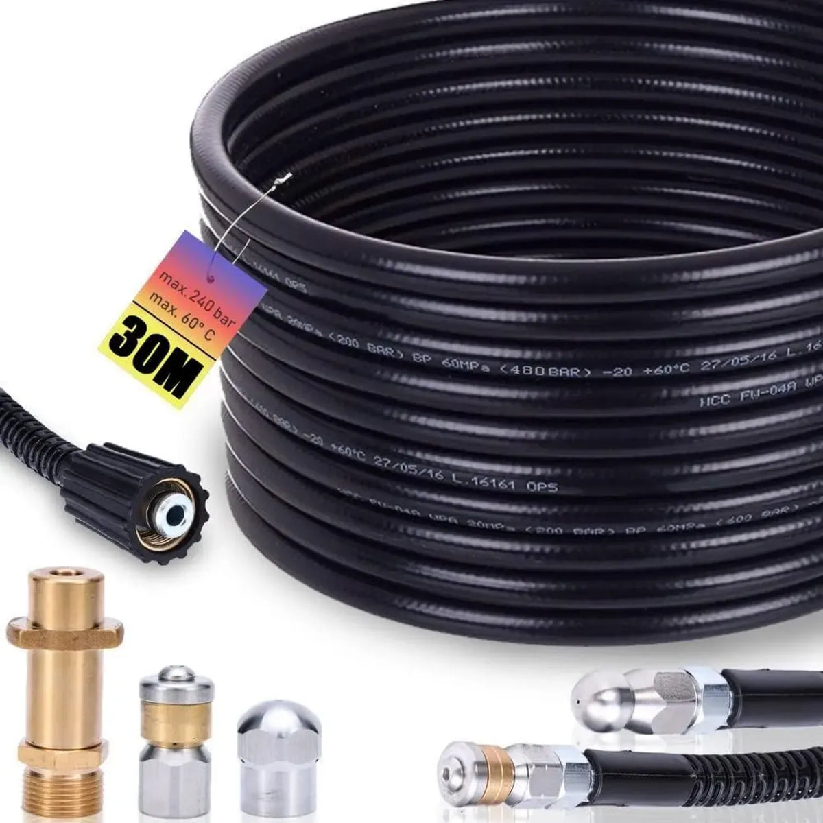Sonda per Idropulitrice 30m 200 Bar - Compatibile con Kranzle e Karcher Serie K