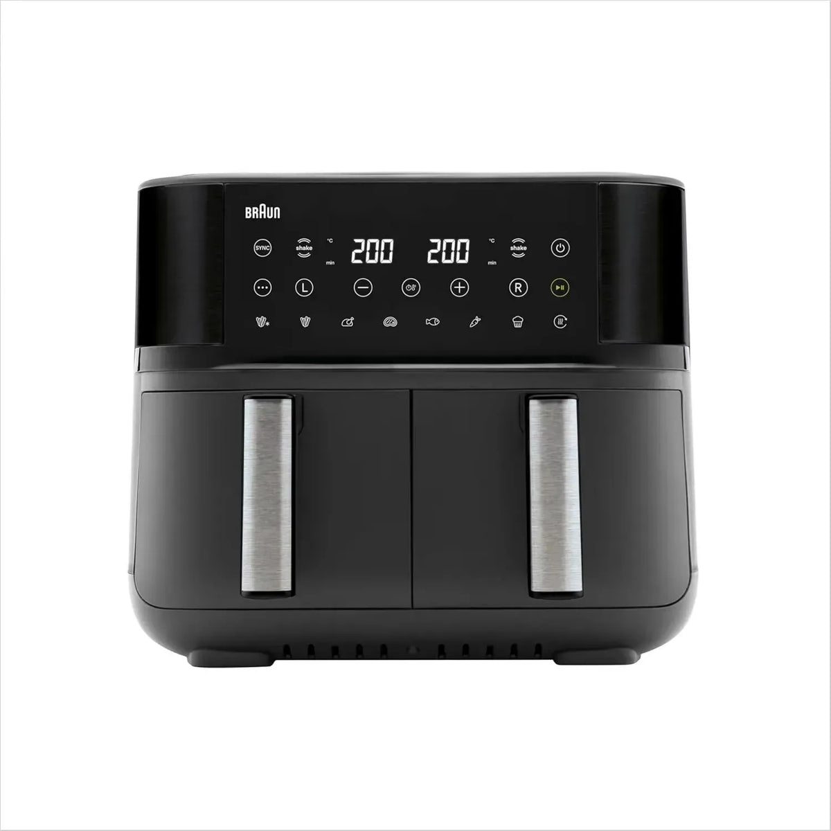 Braun TwinCook 3 Friggitrice Doppio Cassetto 8L, Controllo LED, Cottura Separata, 8 Programmi