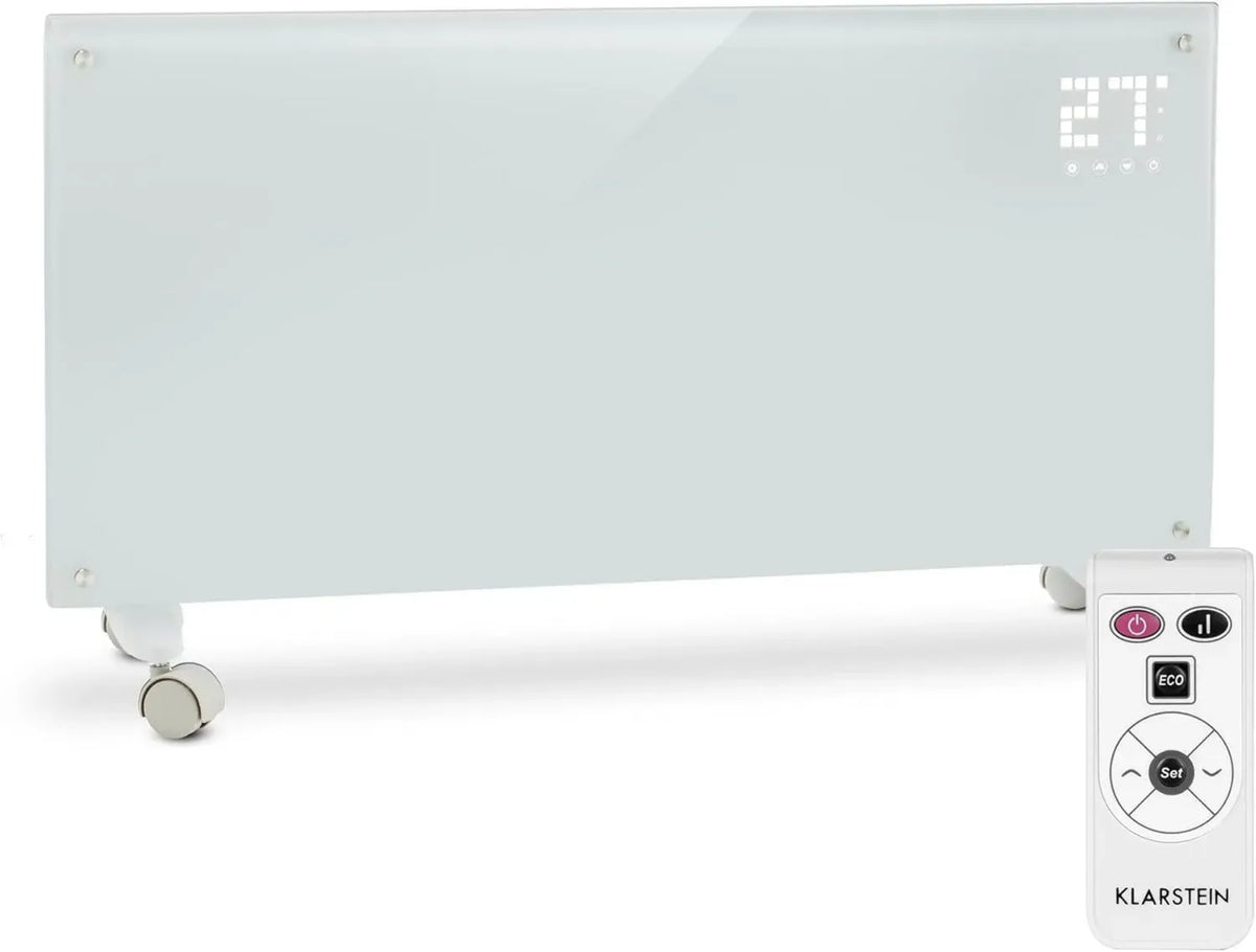 Termoconvettore Elettrico Portatile 2000W con Termostato e Ruote