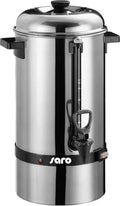 Macchina da Caffè SAROMICA 6005 6,75L per 40 Tazze in Acciaio Inox con Filtro Rotondo, Infusione e Mantenimento Calore, Rubinetto Sicurezza