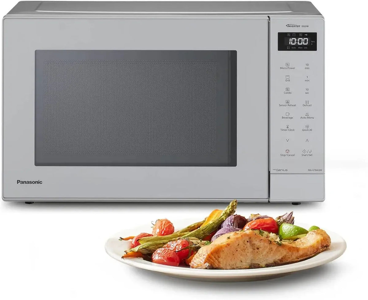 Panasonic Forno a Microonde Combinato con Grill 31L, 1000W, 7 Livelli, Scongelamento Turbo, Argento