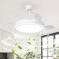 Ventilatore a Soffitto LED Invisibile con Telecomando, Silenzioso, Motore DC Reversibile, 6 Velocità, Dimmerabile per Camera da Letto e Soggiorno