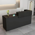 Banco Reception Legno Moderno con Spazi di Stoccaggio, Ideale per Ufficio e Hotel