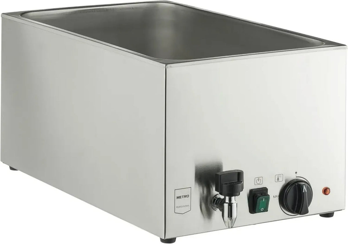 Scaldavivande Elettrico in Acciaio Inox 30L, 1200W, Protezione Anti-Secco, Ideale per Buffet