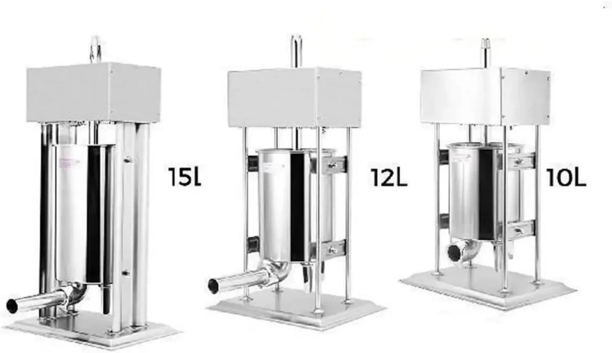 Insaccatrice Elettrica per Salsicce in Acciaio Inossidabile 15L per Uso Domestico e Commerciale