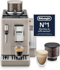 Macchina da Caffè Automatica De'Longhi Rivelia, 8 Bevande, Montalatte Classico, Display Touch, Contenitori Chicchi Intercambiabili, Beige