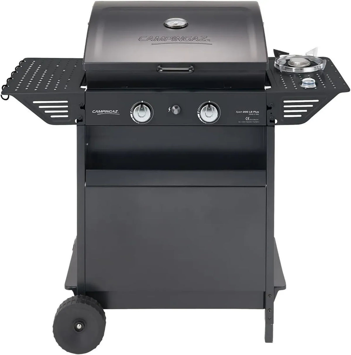 Barbecue a Gas Campingaz Xpert 200 LS Plus Rocky con Pietra Lavica, 2 Bruciatori e Fornello Laterale