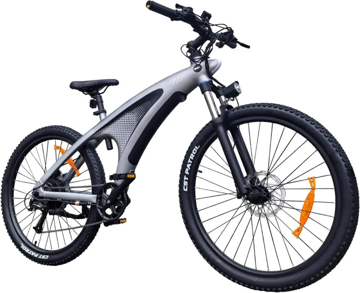 Bicicletta Elettrica HX Q5 Shark per Adulti - Batteria 15Ah Rimovibile, Pneumatici 27.5x2.25, 9 Velocità, Freni a Disco Doppi, Autonomia 80 km