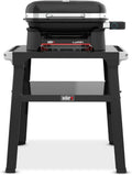 Barbecue Elettrico Weber Lumin Nero con Supporto, Termometro e Griglie in Ghisa, 43x32 cm