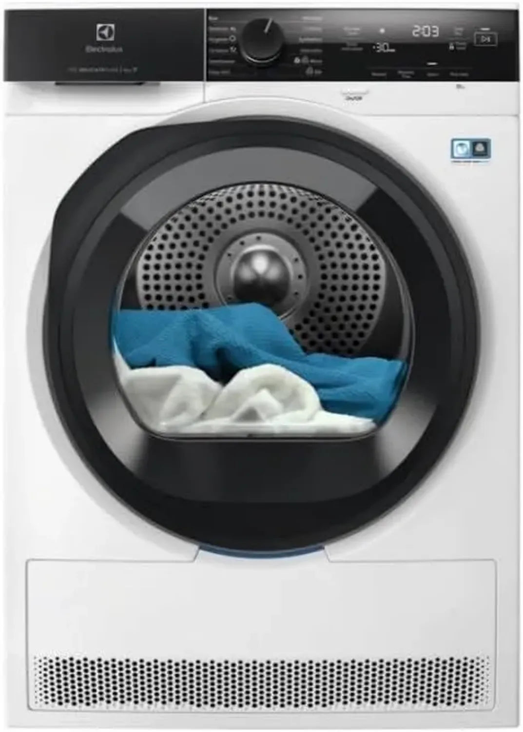 Asciugatrice a Carica Frontale Electrolux 8 kg, Nero/Bianco, Classe Energetica A