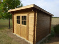 DEKALUX Casetta da Giardino in Legno 2,8x2,8m con Doppia Porta, Spessore 34mm