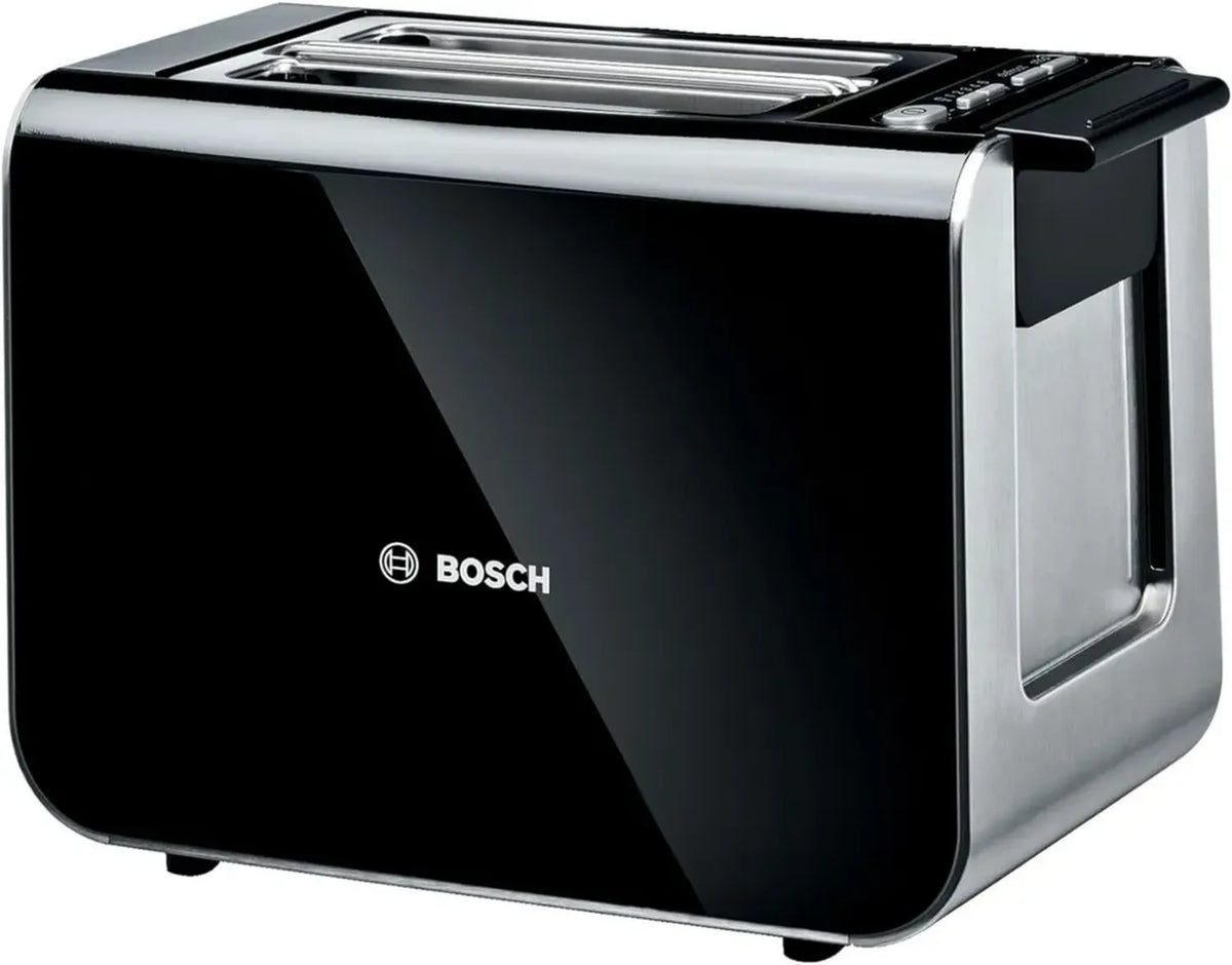Bosch Tostapane Styline con Funzioni Avanzate, 800 W, Acciaio Inox/Nero