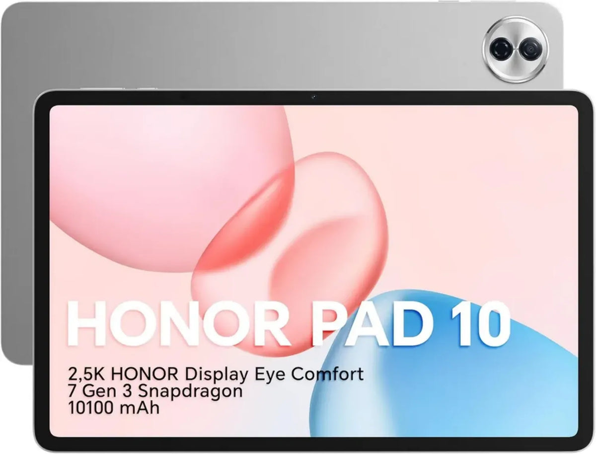 HONOR Pad 10 12,1'' Tablet WiFi 2.5K, 8GB+256GB, Snapdragon 7 Gen 3, Batteria 10100mAh, 6 Altoparlanti, Display Eye Comfort, Android 15, Grigio