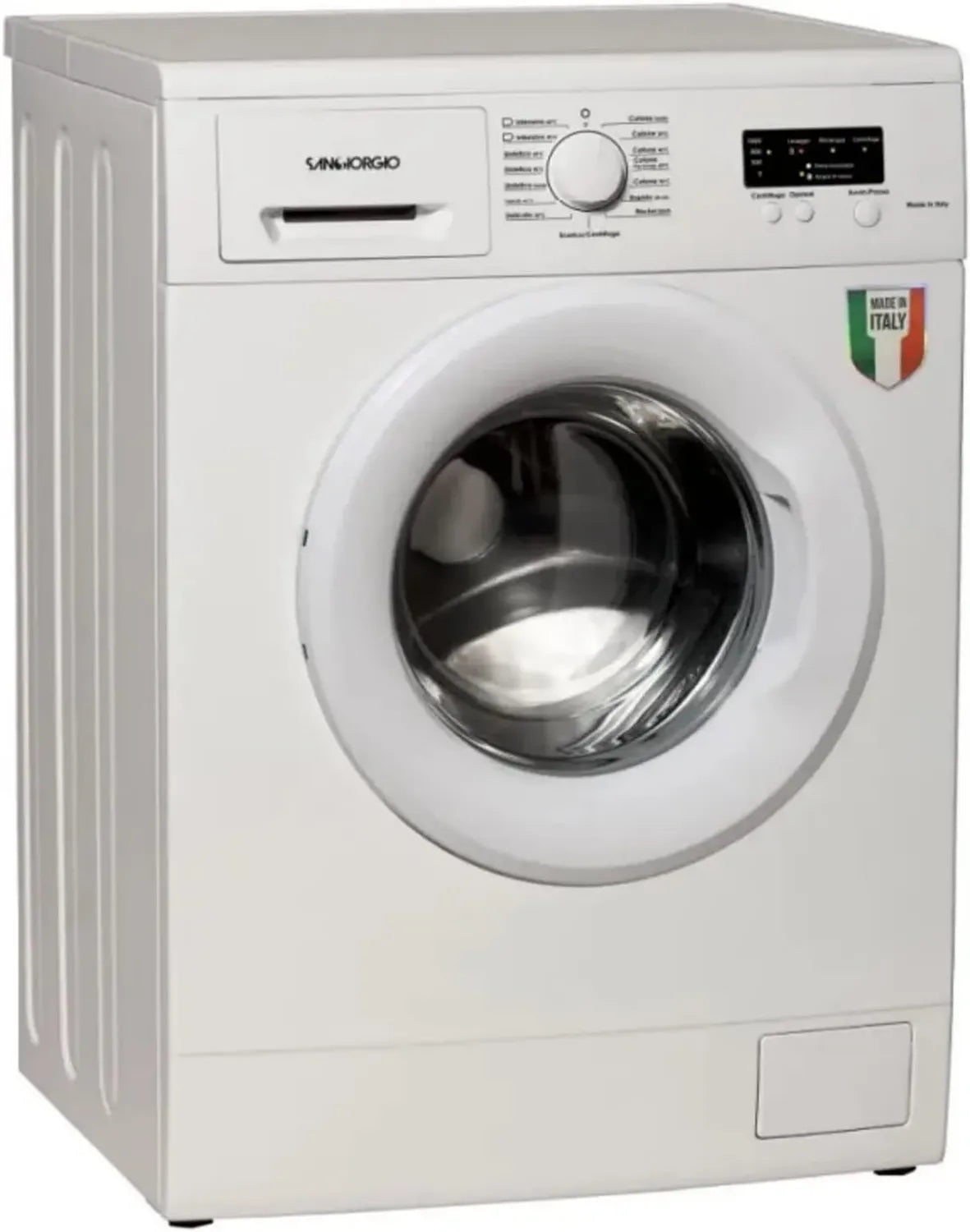 Lavatrice SANGIORGIO 8 Kg a Carica Frontale, Display LED, Classe D, 1200 Giri al Minuto