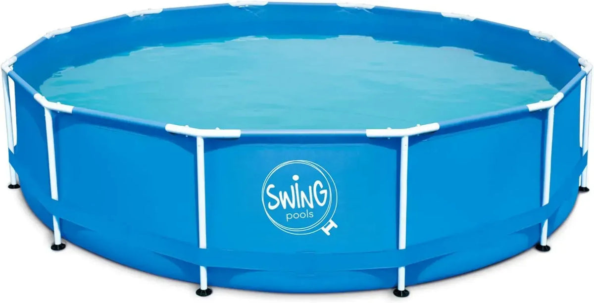 Piscina da Giardino HAF® in Metallo Blu 305x76 cm, 4500L, Robusta e di Alta Qualità