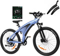 Bicicletta Elettrica da Montagna 20Ah, Batteria Rimovibile, Ricarica Veloce 3A, Pneumatici 27.5x2.25, 7 Velocità, Freni Idraulici, Autonomia 120 km per Adulti e Pendolari